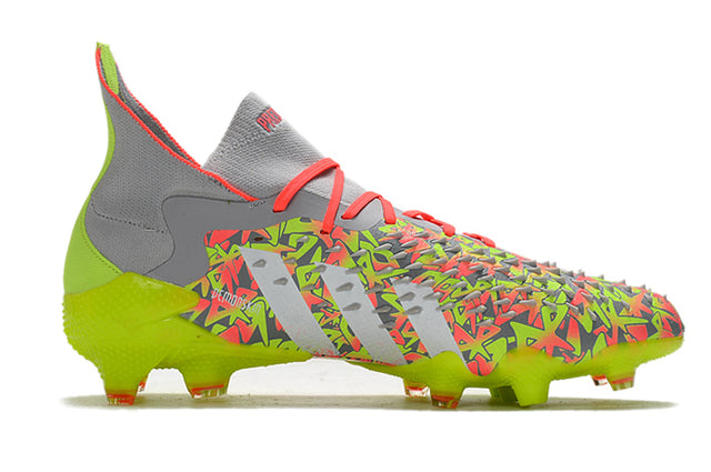 Adidas Predator Freak .1 FG Soccer Cleats – High Top – Clear Grey/White/Solar Yellow